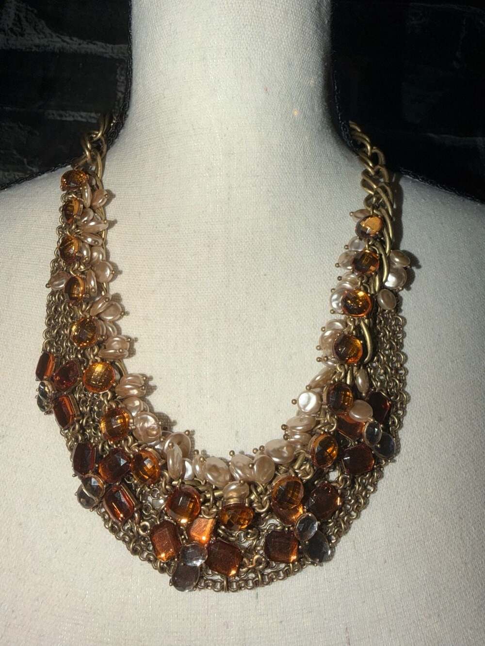Trina Turk Gold-Tone Chain Bib Necklace